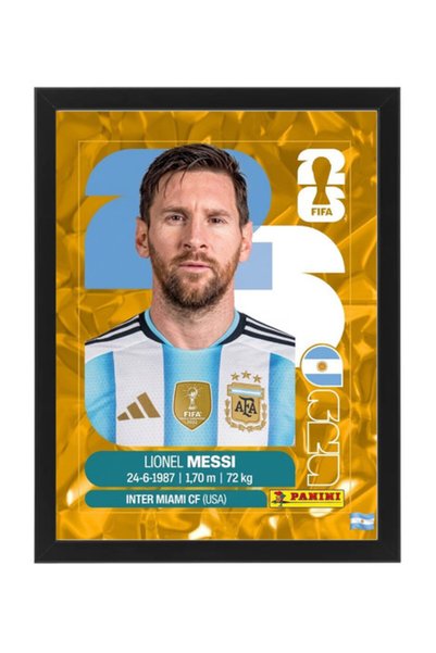 Boomah Accessories Lionel Messi Argentina Panini Style FIFA World Cup Framed ...