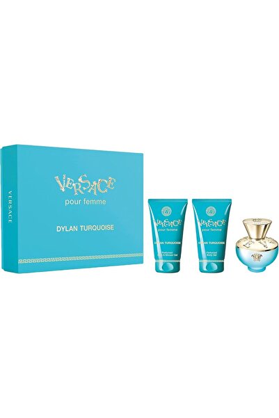 Versace POUR FEMME DYLAN TURQUOISE (W) SET EDT 50مل+ PRFM جل للجسم 50مل+ PRFM...