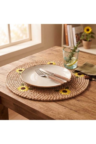 Evidea Soft Ayçiçeği Supla - Bej - 33x33 cm