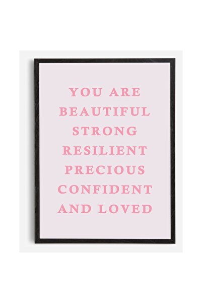 OEM You Are Loved – Motivational Painting for Girl's Room. BLACK