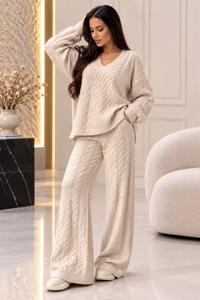 prettybrand warm women's knitwear suit