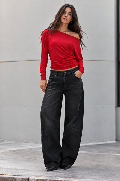 FEWTİNT Bluze - Roșu - Regular fit