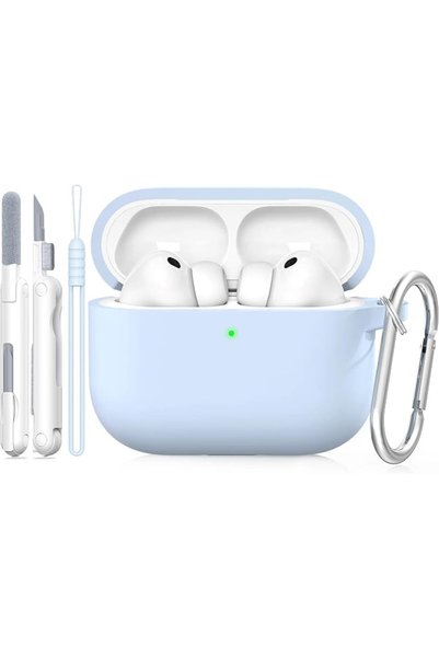 GENERAL غطاء حماية لسماعات AirPods Pro الجيل الثالث، غلاف سيليكون ناعم مضاد ل...