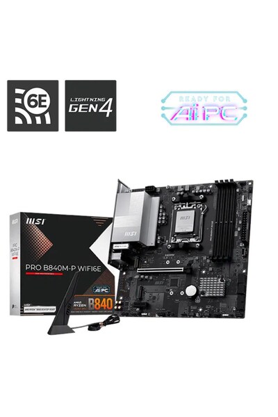 MSI Pro B840M-P Wifi 6E AM5 Ryzen D5 Hdmi Type-C