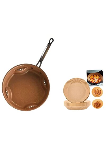 OEM Vas ceramic pentru friteuză cu aer cald + Set de 50 de hârtii de copt pen...