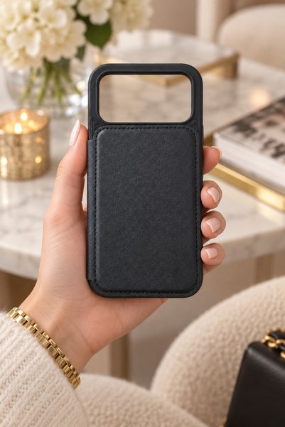 TechTrove iPhone 18 Pro Max Uyumlu Cüzdanlı Kartlıklı Arka Kapaklı Deri Görün...