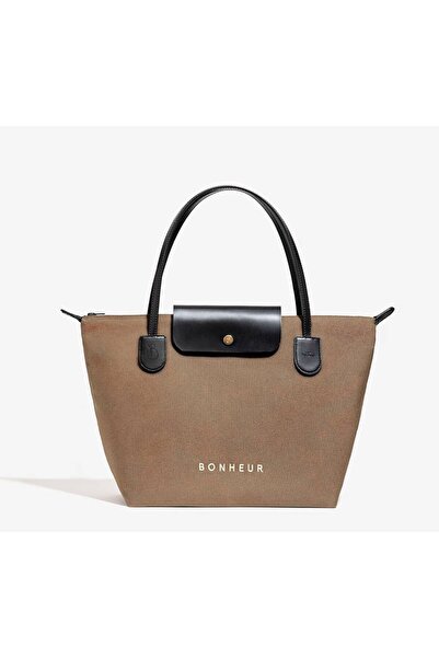 Bonheur N°7 Kanvas Çanta- Lıght Brown