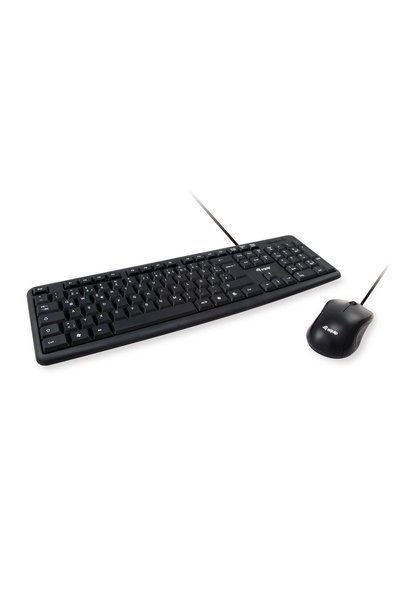 EQUIP Set tastatură și mouse USB QWERTY, negru italian, 245203