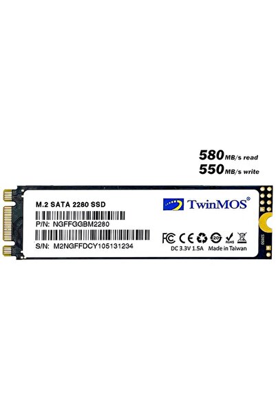 TwinMOS Internal 256GB M.2 2280 SATA3 SSD