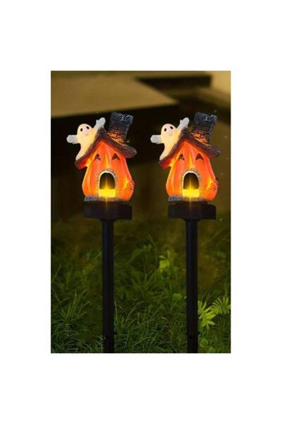 OEM Set de 2 decorațiuni solare de grădină în formă de dovleac, 30 cm