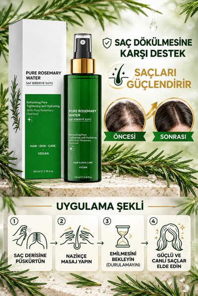 Deep Passion %100 Doğal Biberiye Suyu Saç Toniği - Dökülme Karşıtı & Hızlı Uzama 100 ML