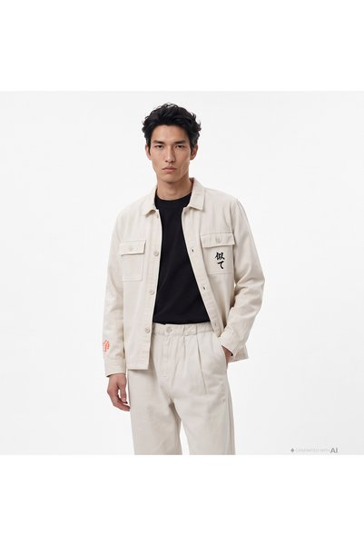 United4 Classic Fit Erkek Krem Gömlek