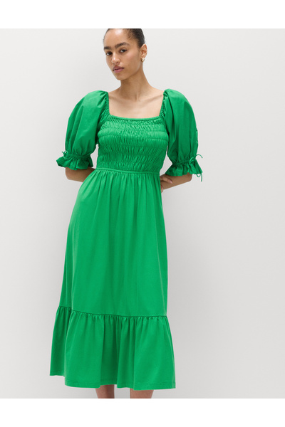 Marks & Spencer Balon Kollu Midi Elbise