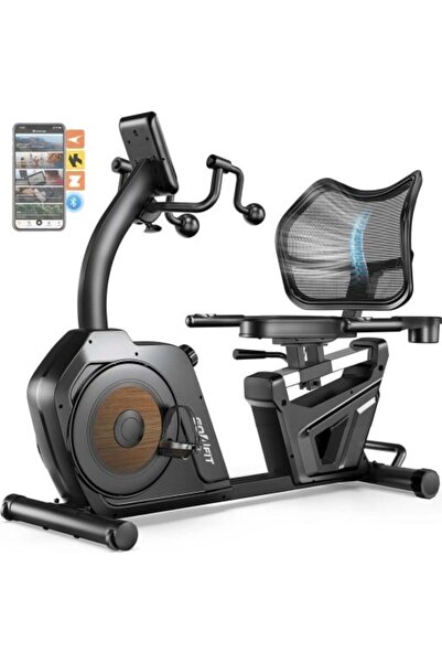 GO4FIT Bicicleta Fitness Orizontala GF600, Volanta 6 kg, Greutate Maxima 130 ...