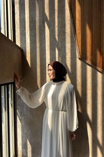 fayaboutique.com Beyaz Şifon Serapha Abiye