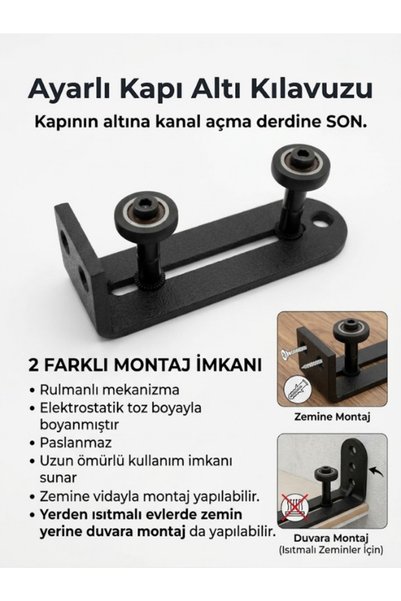 ERNAKS Kapı Altı Kılavuzu Ayarlı Rulmanlı