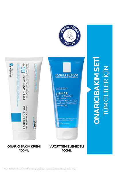 La Roche Posay Onarıcı Cilt Bakım Seti: Cicaplast Baume B5+ Bakım Kremi 100 m...