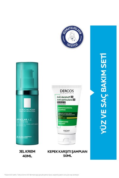 La Roche Posay Yüz ve Saç Bakım Seti: Effaclar A.Z. Jel Formunda Krem 40 ml &...
