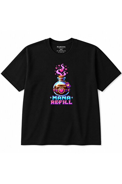 Rabona Fashion T-Shirt - Μαύρο - Κανονική εφαρμογή