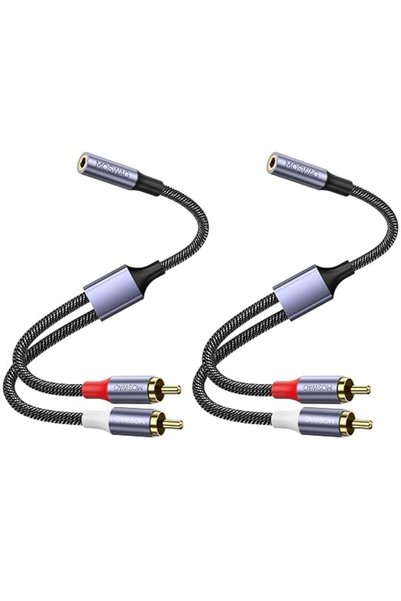 GENERAL كابل MOSWAG 3.5 ملم إلى RCA، بطول 25 سم، كابل صوت ستيريو 3.5 ملم أنثى...