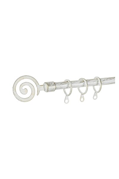 OEM Galerie Perdea Metalică Albă Brushed, Extensibilă 60–120 cm