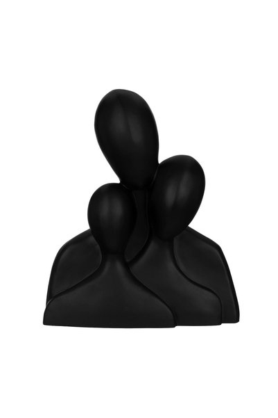 OEM Decoratiune Statuie Ceramica Familie Neagra Mat 24.5x11.8x29cm – accent d...