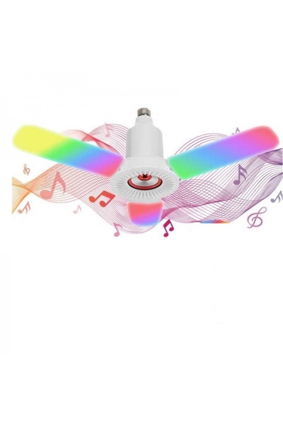 OEM Lampă LED albă și RGB E27 36W cu difuzor Bluetooth, senzor muzical și tel...