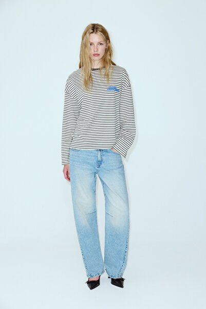 Pull & Bear Çizgili grafik Tişört