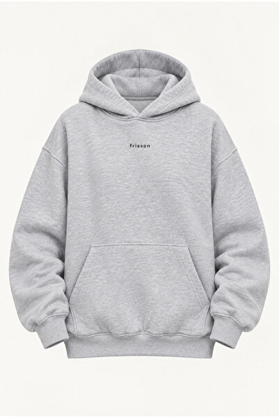 Frisson Plus Size Sweatshirts - Gray - Oversize