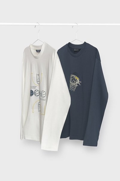 MAYORAL Boy's 10-16 Years Old Double Long Sleeve T-Shirt Set Cream