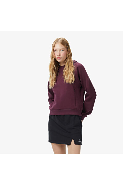 Converse Hanorac cu glugă de damă, culoare burgundy