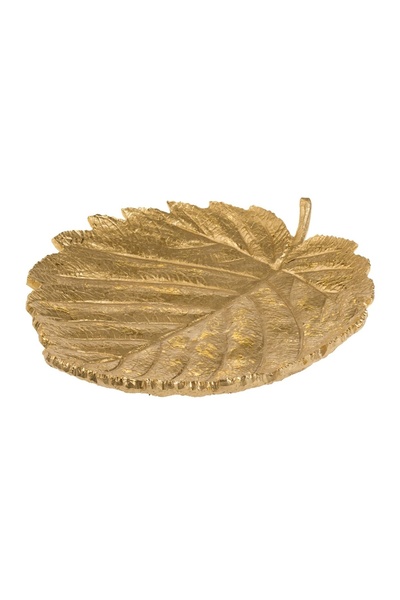 OEM Platou Decorativ Frunza de Culoare Aurie 25x27x4cm – accent elegant pentr...