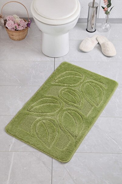 Asi Home Постелка за баня Flora, 50x80 см, 100% полипропилен, зелен, влакно 4...