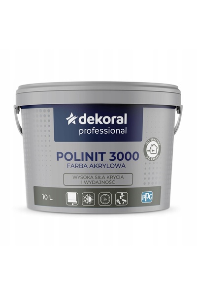 DEKORAL POLINIT 3000 VOPSEA ACRILICĂ ALBĂ 10L