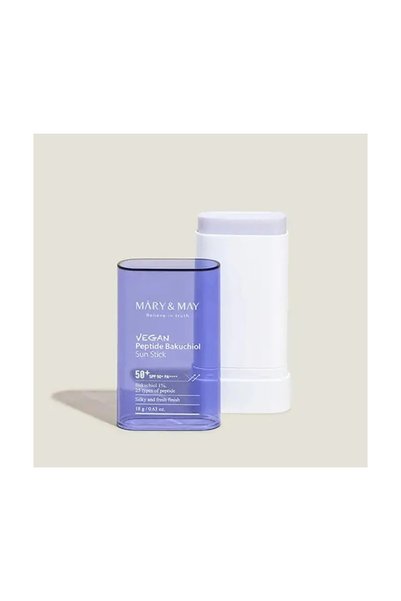 Mary & May Vegan Peptide Bakuchiol Sunscreen Stick Spf50+ for Normal Skin 18 g