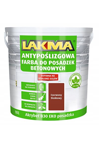 Lakma AKRYBET B-30 Vopsele ECO Antiderapante pentru Pardoseli, Oxid Roșu 4L