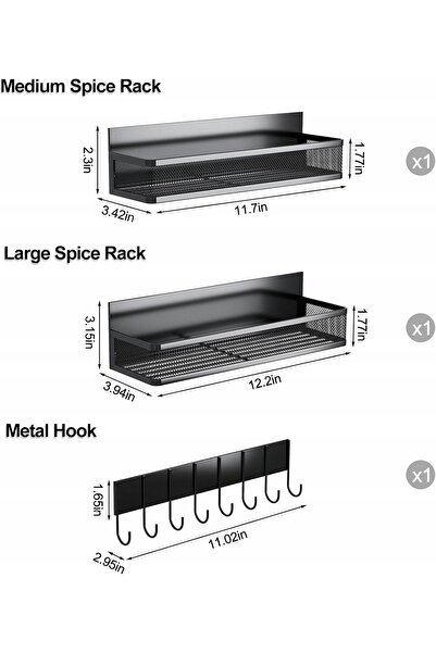 NO BRAND Suport magnetic cu cârlige pentru organizare, pentru condimente, buc...