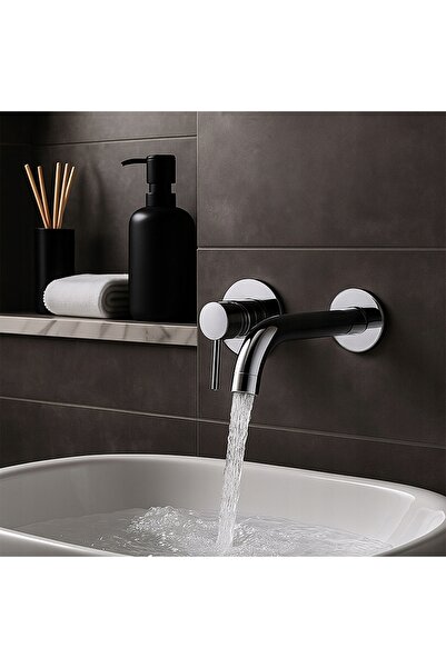 Hydrosana UMYWALKOWA BATERIE CU INSTALARE SUB PERETE F06K CROMATĂ