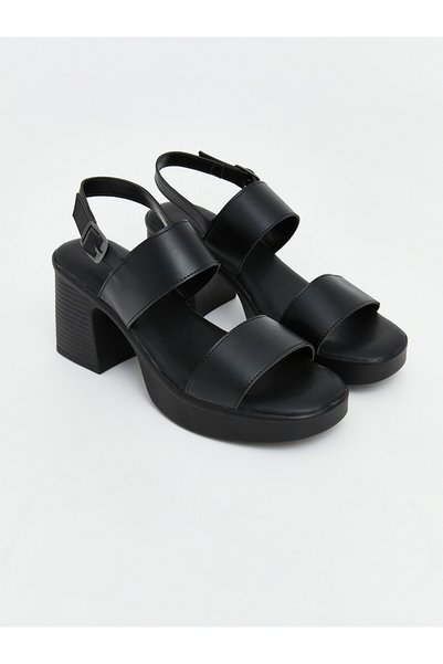 LC Waikiki Lcw Steps Black Women's Heeled Shoes with Nevavm Difference