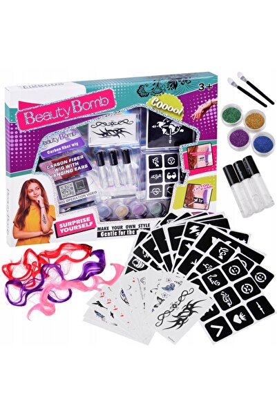 Aim Kit de început cu tatuaje cu sclipici pentru copii, lavabile, cadou