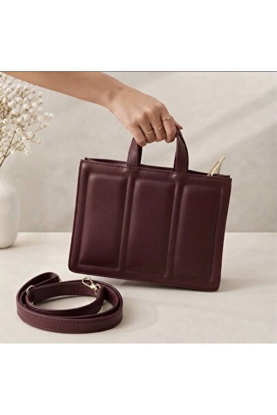 addy Shoulder Bags - Burgundy - Faux leather