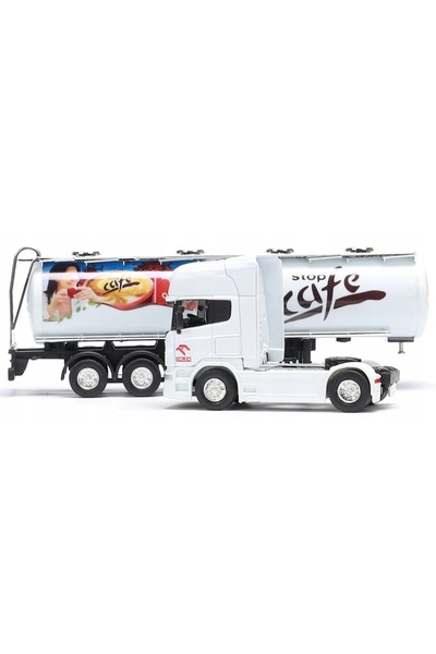 NO BRAND MODEL METALIC DE CAMION SCANIA ORLEN CISTERNĂ din aliaj de cafea TRA...
