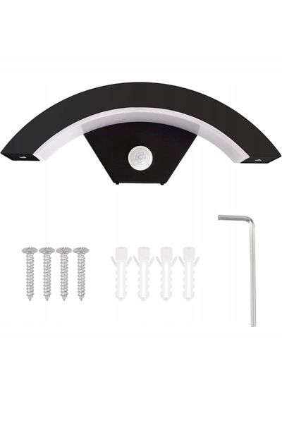 GoLED Aplica LED de exterior de 12W pentru fațadă, cu senzor de mișcare și cr...