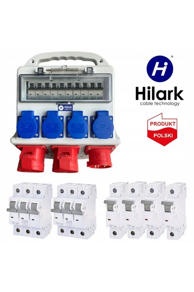 Hilark Cutie de distribuție protejată C16 I C32 3P 4x C16 1P pe fiecare priză...