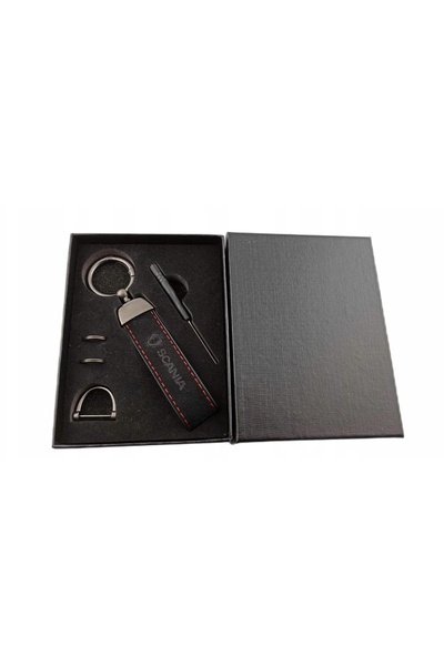 Scania Breloc Alcantara Negru + Cutie Cadou