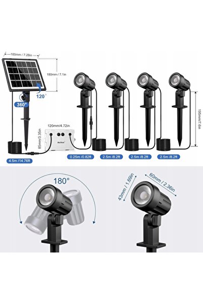 NO BRAND REFLECTOR SOLAR GRĂDINĂ BALCON TERRASĂ SET ILUMINARE IDEAL 4