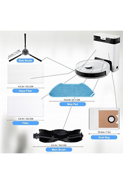 NO BRAND LEFANT Robot Aspirator - Kit de Accesorii de Rezervă - Set Complet d...