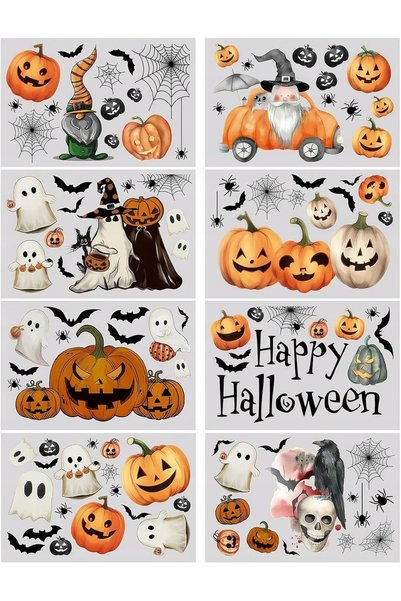 NO BRAND DECORAȚIUNI AUTOCOLANTE PENTRU FERESTRE DE HALLOWEEN – DECORAȚIUNI P...