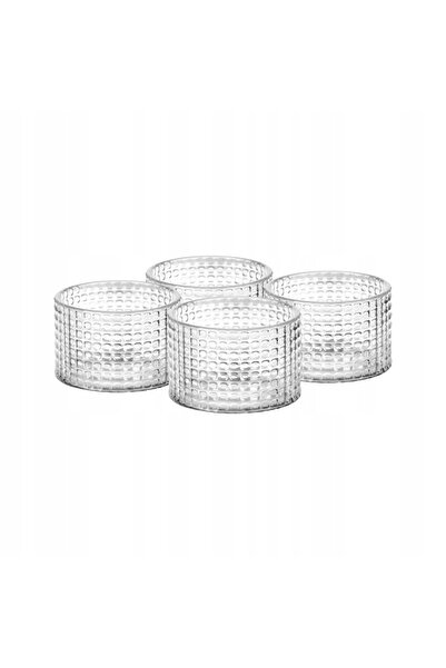 estia SET DE 4 PIESE Inele decorative din sticlă, glamour, pentru șervețele