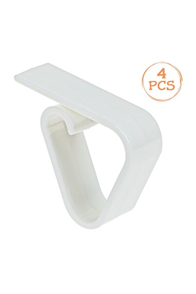 OEM Cleme Albe din Plastic Fixare Față de Masă – 4 buc. – Fixare Sigură pentr...